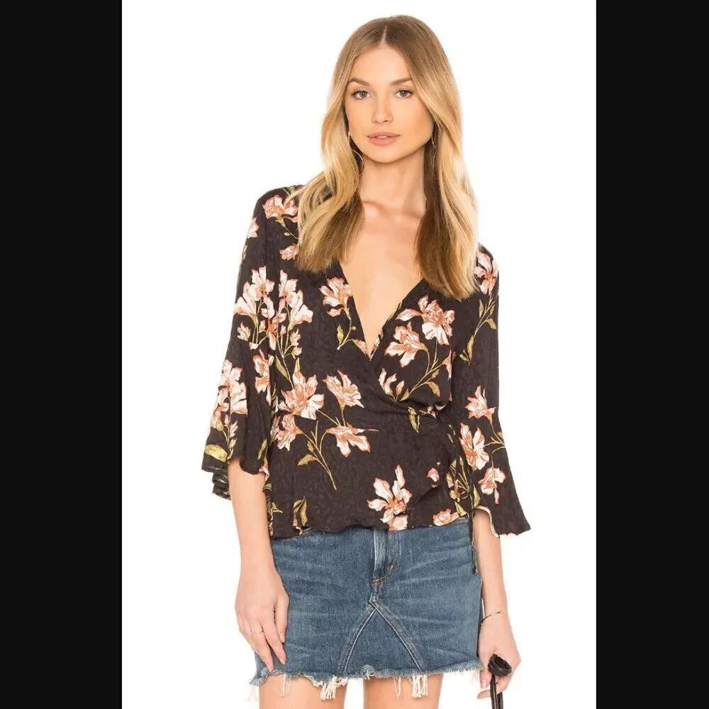 NWT Revolve x Minkpink Nightshade Wrap Top in Multi | Size XS
